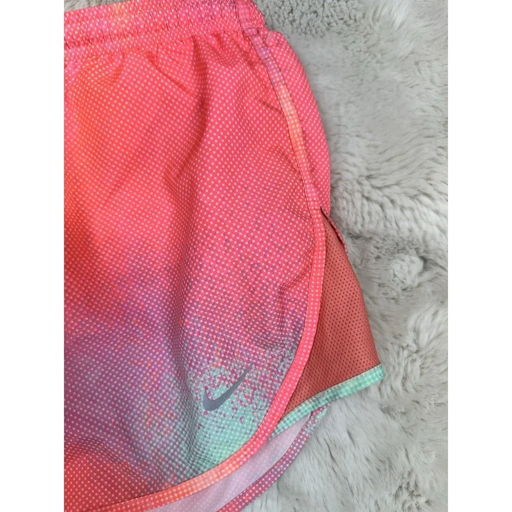 Nike Dri-Fit  Lined active/Swimming Shorts Size L pink Tie‎ Dye Zipper In Back
